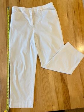 White cotton lycra pant